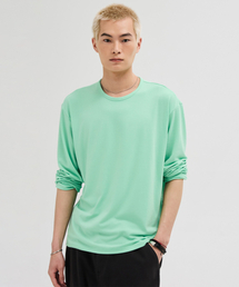 ソフトラウンドロングスリーブTシャツ[アップルミント]
