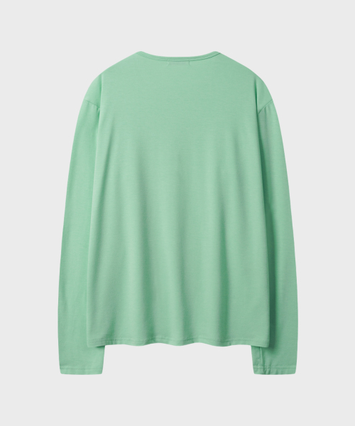 LEIRE（ルアール）の「ソフトラウンドロングスリーブTシャツ[アップルミント]（Tシャツ/カットソー・メンズ・その他・MEDIUM/LARGE/X-LARGE）」の5枚目の写真