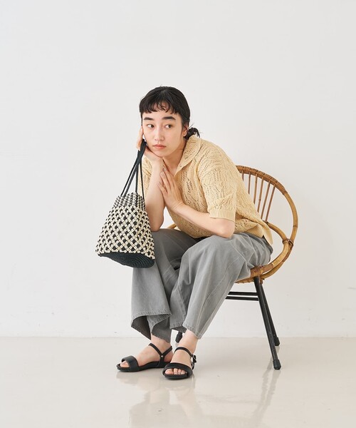 collex(コレックス)の「【ANANS】SMALL マクラメワックスコードミックストートバッグ(かごバッグ・レディース・その他・フリー)」の3枚目の写真