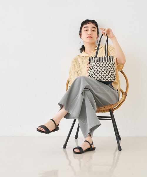 collex(コレックス)の「【ANANS】SMALL マクラメワックスコードミックストートバッグ(かごバッグ・レディース・その他・フリー)」の5枚目の写真