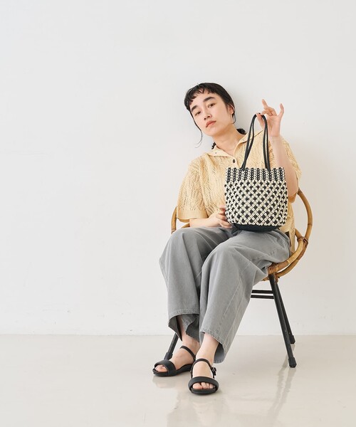 collex(コレックス)の「【ANANS】SMALL マクラメワックスコードミックストートバッグ(かごバッグ・レディース・その他・フリー)」の6枚目の写真