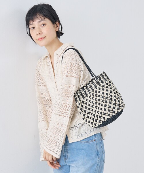 collex(コレックス)の「【ANANS】SMALL マクラメワックスコードミックストートバッグ(かごバッグ・レディース・その他・フリー)」の8枚目の写真