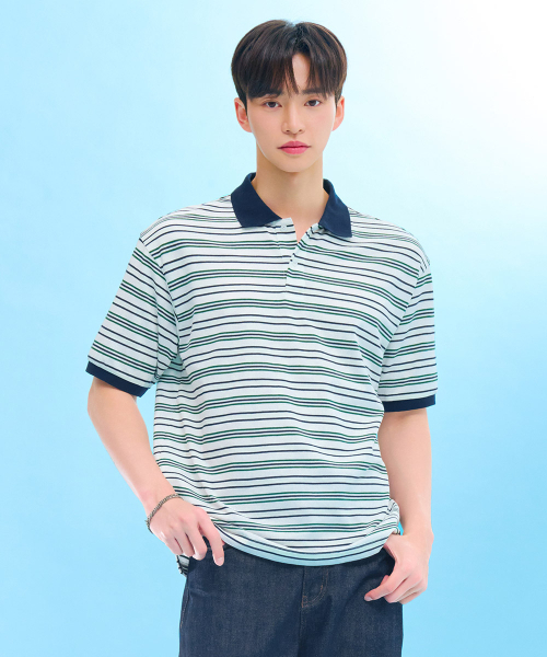 Мужская поло-майка с короткими рукавами MENS STRAIGHT 半袖カラーTシャツ-FBRK5712D0H