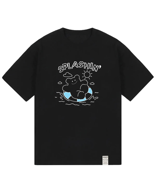 GRAVER（グレーバー）の「[ユニセックス]SPLASHIN 半袖Tシャツ_2カラー（Tシャツ/カットソー・レディース・ホワイト/ブラック・SMALL/MEDIUM/LARGE/X-LARGE）」の2枚目の写真