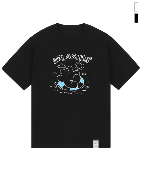 GRAVER（グレーバー）の「[ユニセックス]SPLASHIN 半袖Tシャツ_2カラー（Tシャツ/カットソー・レディース・ホワイト/ブラック・SMALL/MEDIUM/LARGE/X-LARGE）」の3枚目の写真