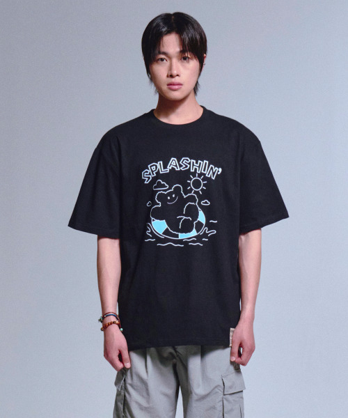 GRAVER（グレーバー）の「[ユニセックス]SPLASHIN 半袖Tシャツ_2カラー（Tシャツ/カットソー・レディース・ホワイト/ブラック・SMALL/MEDIUM/LARGE/X-LARGE）」の4枚目の写真