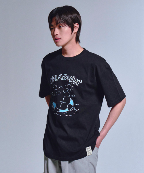 GRAVER（グレーバー）の「[ユニセックス]SPLASHIN 半袖Tシャツ_2カラー（Tシャツ/カットソー・レディース・ホワイト/ブラック・SMALL/MEDIUM/LARGE/X-LARGE）」の5枚目の写真