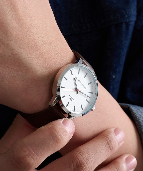 A by MAGASIN DE MODE（エーバイマガジンデモード）の「【A by MAGASIN DE MODE】ELEMENT DIAL WATCH クォーツ FW シンプル レザーウォッチ / クォーツ / ユニセックス / ギフト ◎（アナログ腕時計・レディース・ブラック/ブラック系その他2/ブラウン/ブラウン系その他2・FREE）」の14枚目の写真