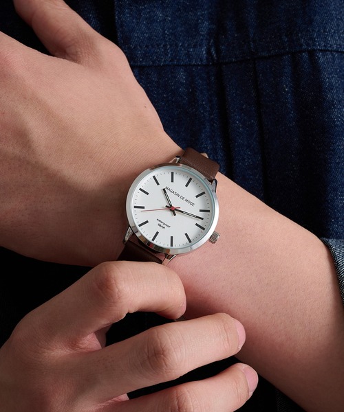A by MAGASIN DE MODE（エーバイマガジンデモード）の「【A by MAGASIN DE MODE】ELEMENT DIAL WATCH クォーツ FW シンプル レザーウォッチ / クォーツ / ユニセックス / ギフト ◎（アナログ腕時計・レディース・ブラック/ブラック系その他2/ブラウン/ブラウン系その他2・FREE）」の12枚目の写真