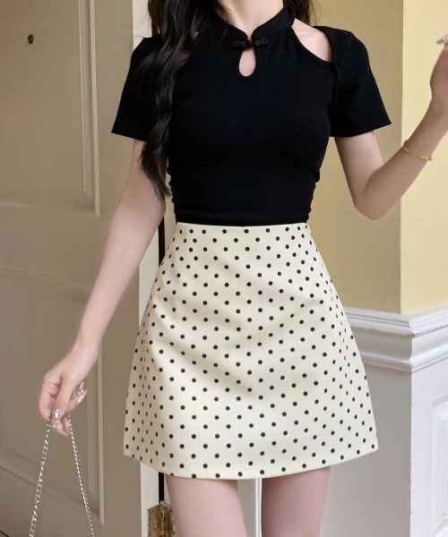 Miniministore(ミニミニストア)の「ミニスカート レディース ドット柄(スカート・レディース・ブラック/アイボリー・L/S/XL/M)」の11枚目の写真