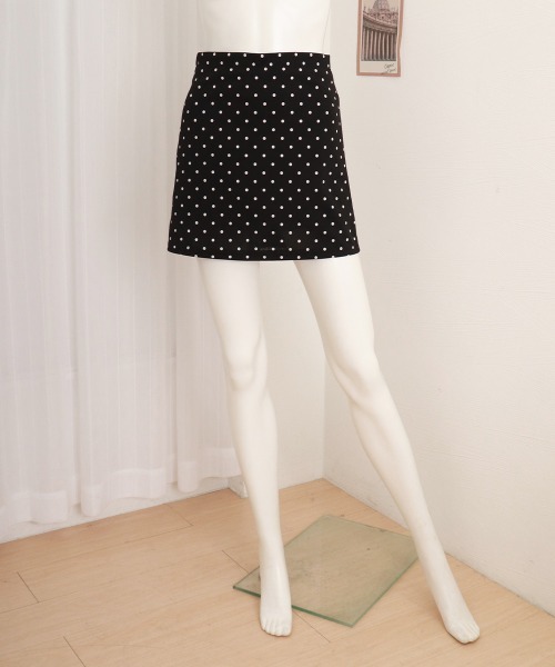 Miniministore(ミニミニストア)の「ミニスカート レディース ドット柄(スカート・レディース・ブラック/アイボリー・L/S/XL/M)」の17枚目の写真