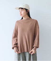 Cotton waffle long sleeves pullover