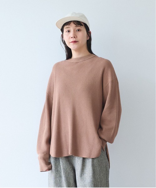 yuni(ユニ )の「Cotton waffle long sleeves pullover(ニット/セーター・レディース・ホワイト/ベージュ/ネイビー/グレー・FREE)」の10枚目の写真