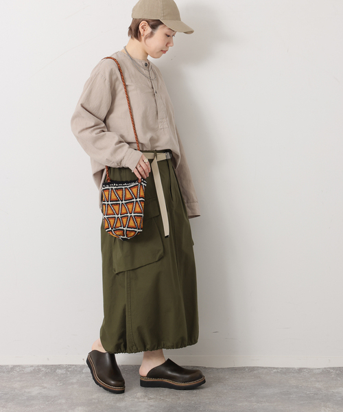 JOURNAL STANDARD LUXE(ジャーナルスタンダード ラックス)の「【HTS】COTTON LINEN HENRY NECK(シャツ/ブラウス・レディース・ネイビー/ベージュ・46)」の5枚目の写真