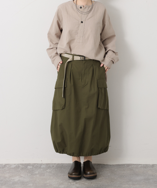 JOURNAL STANDARD LUXE(ジャーナルスタンダード ラックス)の「【HTS】COTTON LINEN HENRY NECK(シャツ/ブラウス・レディース・ネイビー/ベージュ・46)」の6枚目の写真