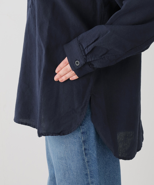 JOURNAL STANDARD LUXE(ジャーナルスタンダード ラックス)の「【HTS】COTTON LINEN HENRY NECK(シャツ/ブラウス・レディース・ネイビー/ベージュ・46)」の11枚目の写真