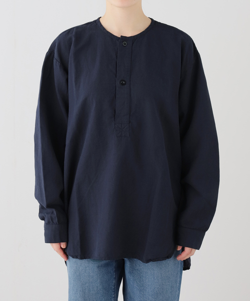 JOURNAL STANDARD LUXE(ジャーナルスタンダード ラックス)の「【HTS】COTTON LINEN HENRY NECK(シャツ/ブラウス・レディース・ネイビー/ベージュ・46)」の15枚目の写真