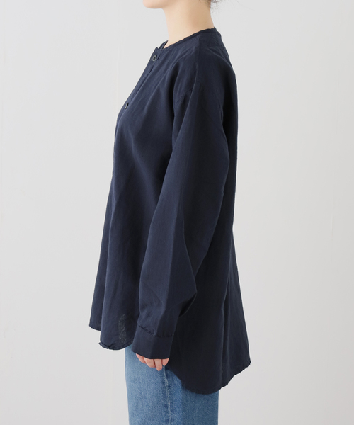 JOURNAL STANDARD LUXE(ジャーナルスタンダード ラックス)の「【HTS】COTTON LINEN HENRY NECK(シャツ/ブラウス・レディース・ネイビー/ベージュ・46)」の16枚目の写真