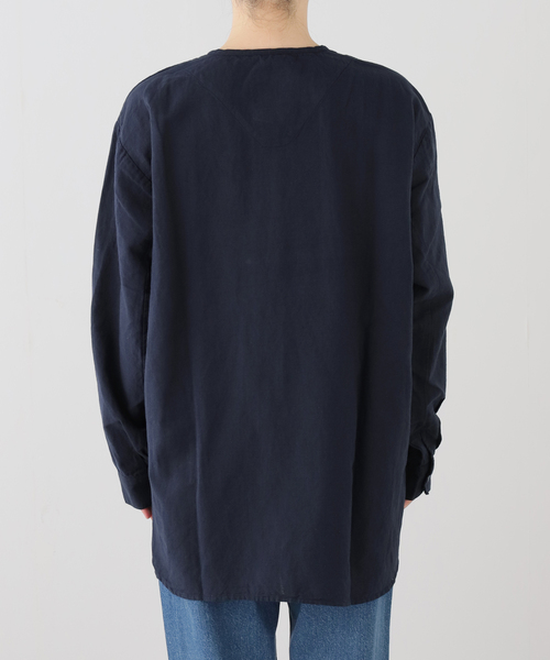 JOURNAL STANDARD LUXE(ジャーナルスタンダード ラックス)の「【HTS】COTTON LINEN HENRY NECK(シャツ/ブラウス・レディース・ネイビー/ベージュ・46)」の17枚目の写真