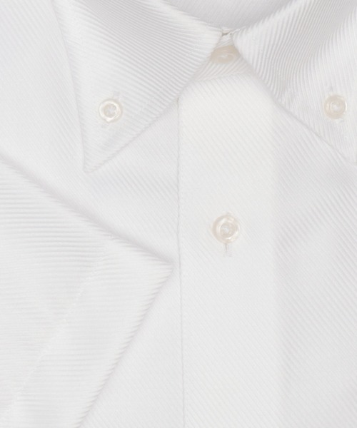 TOKYO SHIRTS（トウキョウシャツ）の「【超形態安定】【接触冷感】  形態安定ノンアイロン ボタンダウン 半袖ビジネスワイシャツ（ビジネスシャツ・メンズ・ホワイト・首回り43cm/首回り39cm/首回り41cm/首回り42cm/首回り37cm）」の3枚目の写真