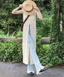 レースニットワンピース