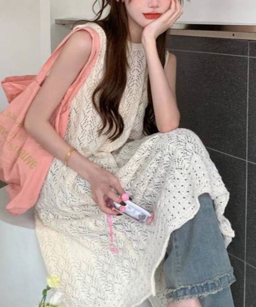Flugge（フラッジー）の「レースニットワンピース（ワンピース・レディース・アイボリー・FREE）」の6枚目の写真