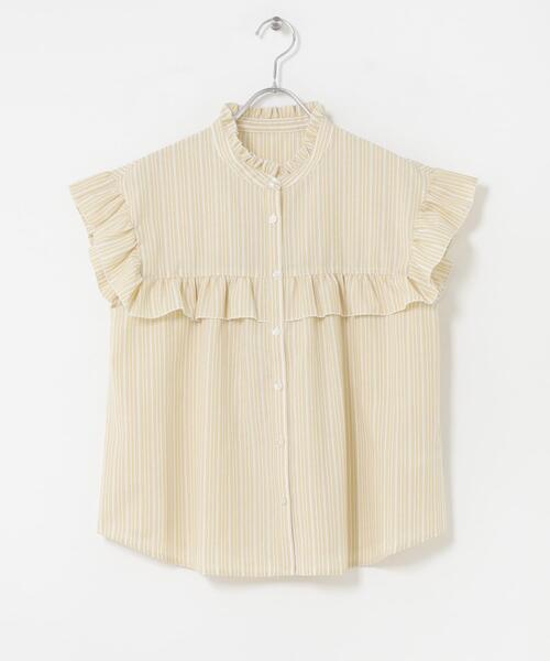 URBAN RESEARCH Sonny Label(アーバンリサーチサニーレーベル)の「スタンドカラーフリルシャツブラウス(シャツ/ブラウス・レディース・ベージュ系その他/ブラック/ブルー・FREE)」の10枚目の写真