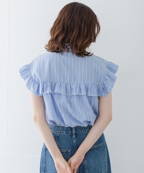 URBAN RESEARCH Sonny Label(アーバンリサーチサニーレーベル)の「スタンドカラーフリルシャツブラウス(シャツ/ブラウス・レディース・ベージュ系その他/ブラック/ブルー・FREE)」の13枚目の写真