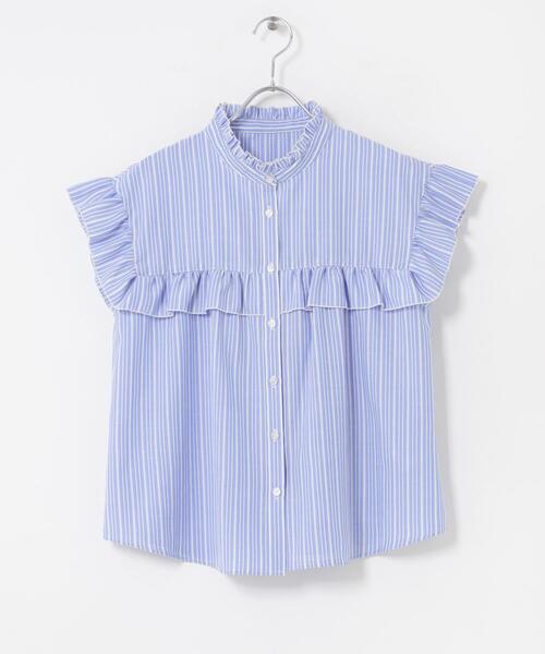 URBAN RESEARCH Sonny Label(アーバンリサーチサニーレーベル)の「スタンドカラーフリルシャツブラウス(シャツ/ブラウス・レディース・ベージュ系その他/ブラック/ブルー・FREE)」の19枚目の写真