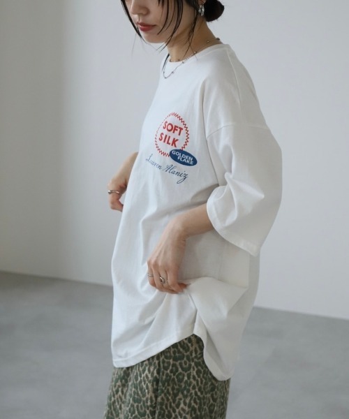 zena(ジェナ)の「ポテチプリントTee(Tシャツ/カットソー・レディース・ホワイト/グレー・FREE)」の10枚目の写真
