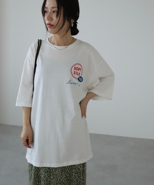 zena(ジェナ)の「ポテチプリントTee(Tシャツ/カットソー・レディース・ホワイト/グレー・FREE)」の11枚目の写真
