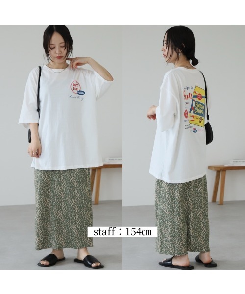 zena(ジェナ)の「ポテチプリントTee(Tシャツ/カットソー・レディース・ホワイト/グレー・FREE)」の12枚目の写真