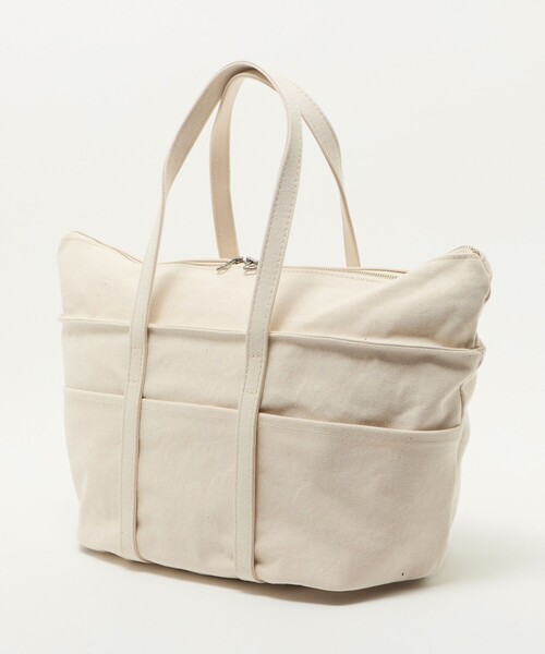 Steven Alan（スティーブンアラン）の「＜AMIACALVA＞CANOE TOTE M/トートバッグ（トートバッグ・レディース・ホワイト/ブラック・FREE）」の9枚目の写真