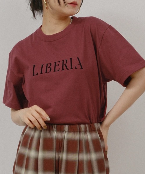 palm RICHE(ポームリシュ)の「リベスタフロッキーT(Tシャツ/カットソー・レディース・ブラック/バーガンディー/オフホワイト・M)」の3枚目の写真