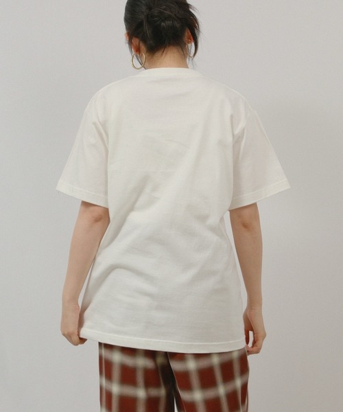 palm RICHE(ポームリシュ)の「リベスタフロッキーT(Tシャツ/カットソー・レディース・ブラック/バーガンディー/オフホワイト・M)」の6枚目の写真