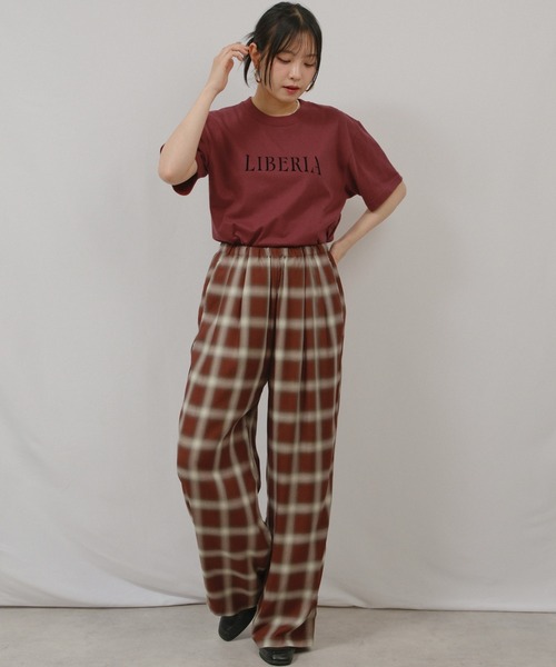 palm RICHE(ポームリシュ)の「リベスタフロッキーT(Tシャツ/カットソー・レディース・ブラック/バーガンディー/オフホワイト・M)」の15枚目の写真