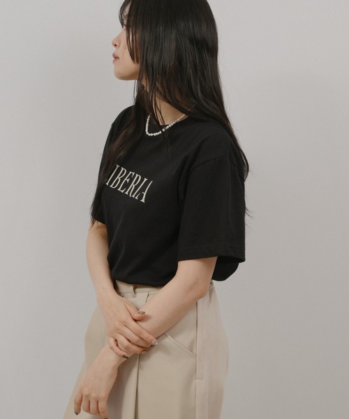 palm RICHE(ポームリシュ)の「リベスタフロッキーT(Tシャツ/カットソー・レディース・ブラック/バーガンディー/オフホワイト・M)」の22枚目の写真