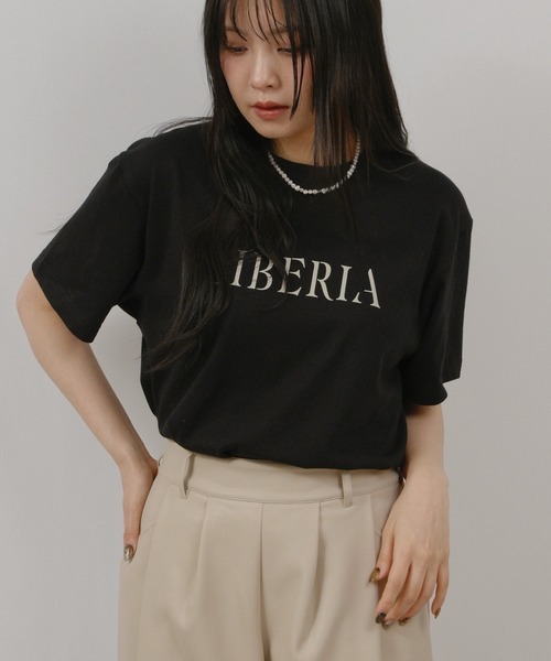 palm RICHE(ポームリシュ)の「リベスタフロッキーT(Tシャツ/カットソー・レディース・ブラック/バーガンディー/オフホワイト・M)」の21枚目の写真
