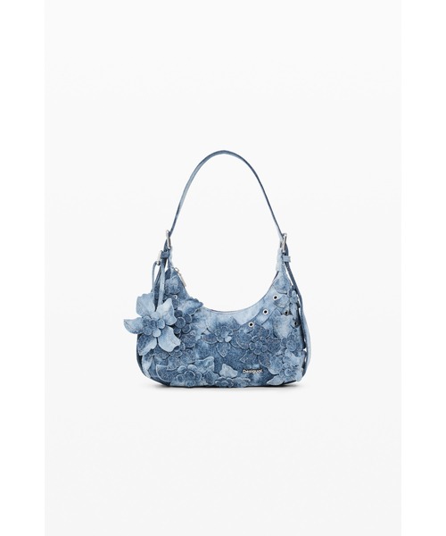 Desigual(デシグアル)の「3D flower patchwork denim shoulder bag / 3Dフラワーパッチワークデニムショルダーバッグ(ショルダーバッグ・レディース・ブルー・FREE)」の8枚目の写真