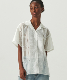 See-Through Lace Shirt - Ivory
