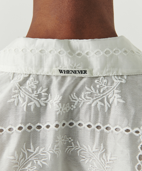 LEVAR(レバー)の「See-Through Lace Shirt - Ivory(シャツ/ブラウス・レディース・アイボリー・FREE)」の3枚目の写真