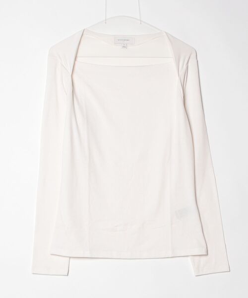 BANANA REPUBLIC FACTORY STORE(バナナリパブリック ファクトリーストア)の「BANANA REPUBLIC FACTORY STORE ジャージー スクエアネックTシャツ(Tシャツ/カットソー・レディース・ブラウン/ホワイト/その他・XS/S/M/L)」の8枚目の写真