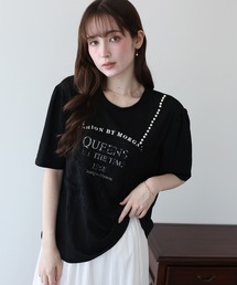 パールレースドッキングロゴTシャツ