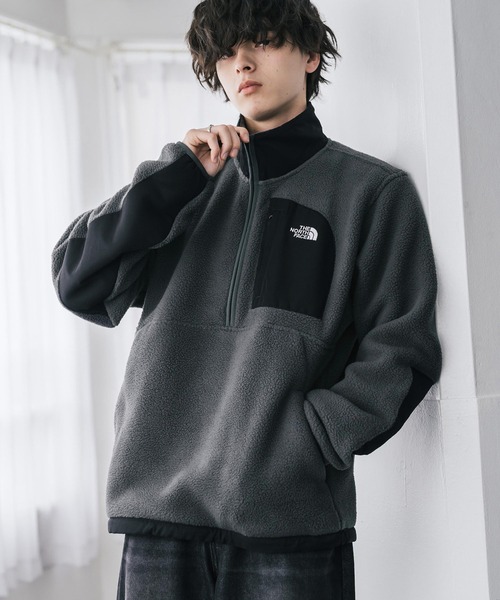 THE NORTH FACE(ザノースフェイス)の「THE NORTH FACE ザ・ノースフェイス Men's Yumiori Off Peak 1/2 Zip Jacket ワンポイントロゴ刺繍ハーフジップ長袖フリースプルオーバー(スウェット・メンズ・グレー・L/M)」の1枚目の写真