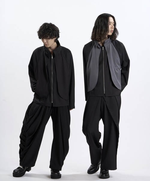 NO ID.(ノーアイディ)の「【NO ID.】Wrap ZIP Blouson / ラップ ダブルジップ ブルゾン(ブルゾン・メンズ・その他23/ブラック・ONE SIZE)」の5枚目の写真