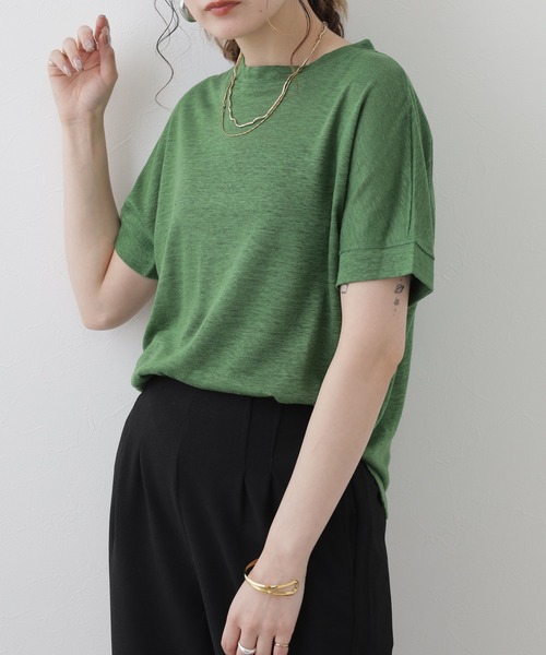 FUNALIVE(ファンアライブ)の「マークアンドプラスプラス 無地半袖Tシャツ(Tシャツ/カットソー・レディース・グリーン・38)」の12枚目の写真