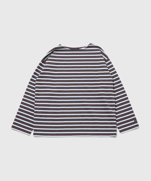 Le Minor(ルミノア)の「《別注》【Le Minor/ルミノア】 L/S SIGNATURE BASQUE(Tシャツ/カットソー・メンズ・ライトグレー/ダークブラウン/ブラウン/ブラウン系その他・S/L/M)」の4枚目の写真