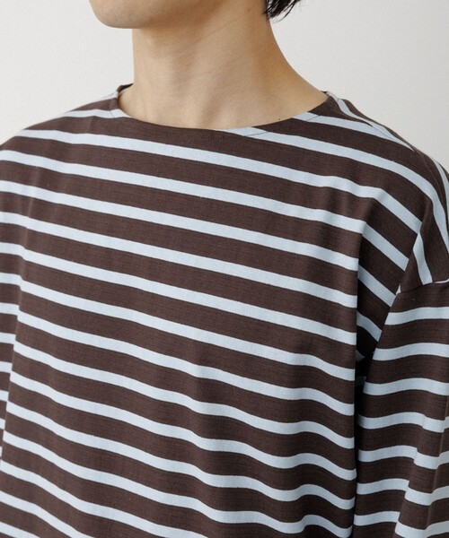 Le Minor(ルミノア)の「《別注》【Le Minor/ルミノア】 L/S SIGNATURE BASQUE(Tシャツ/カットソー・メンズ・ライトグレー/ダークブラウン/ブラウン/ブラウン系その他・S/L/M)」の9枚目の写真