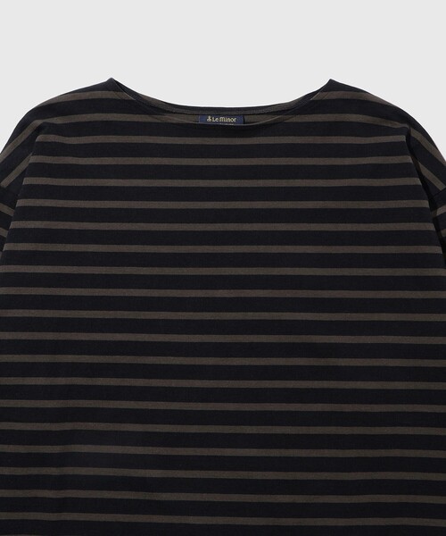Le Minor(ルミノア)の「《別注》【Le Minor/ルミノア】 L/S SIGNATURE BASQUE(Tシャツ/カットソー・メンズ・ライトグレー/ダークブラウン/ブラウン/ブラウン系その他・S/L/M)」の6枚目の写真