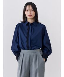 レーストリムボウタイシャツ